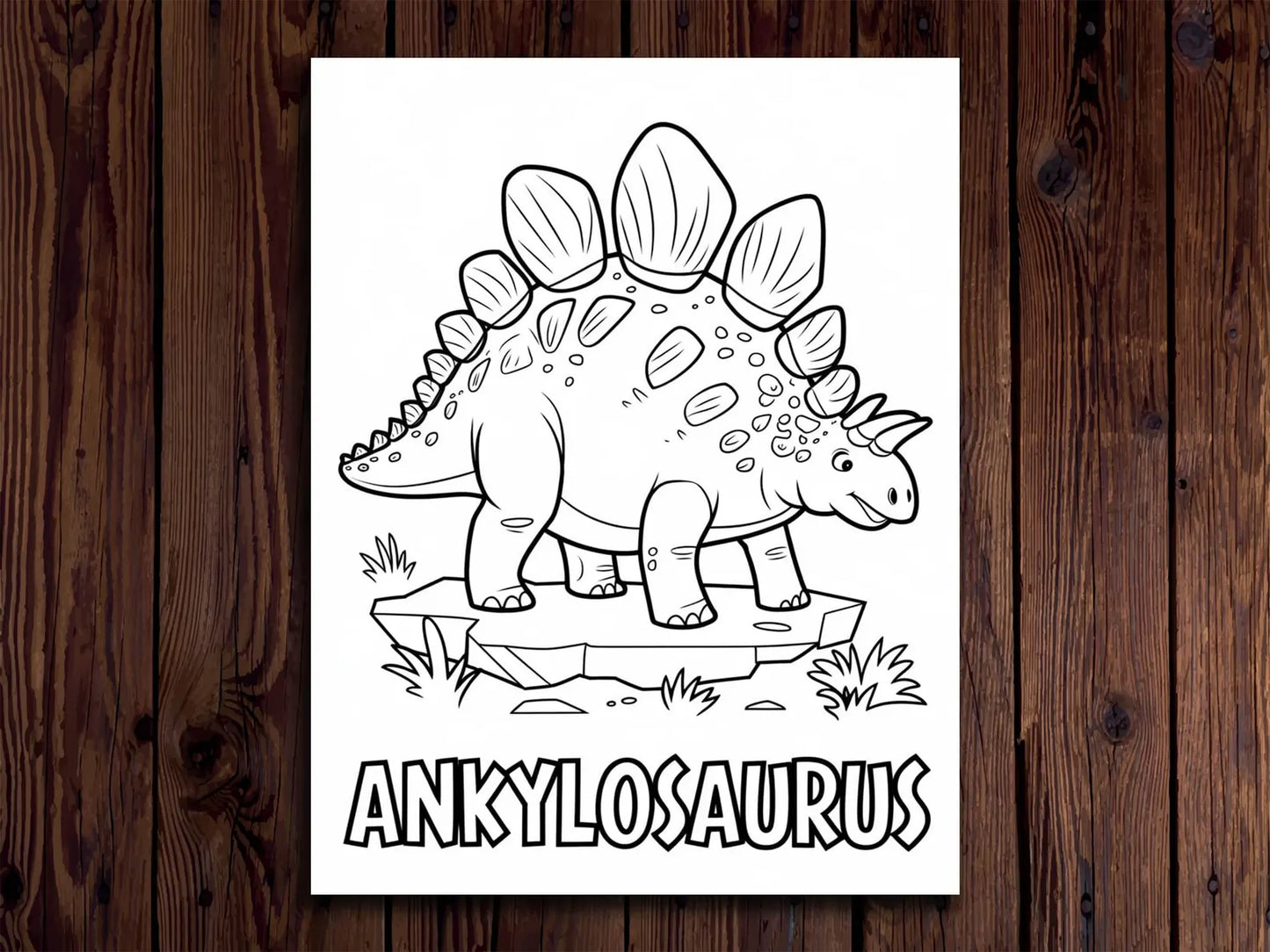 Dinosaur Coloring Pages: 16 Fun Printable Designs for Kids (Digital Download)